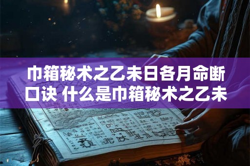 巾箱秘术之乙未日各月命断口诀 什么是巾箱秘术之乙未日各月命断口诀