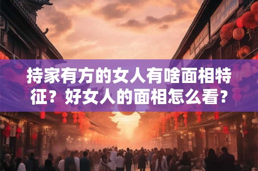 持家有方的女人有啥面相特征？好女人的面相怎么看？