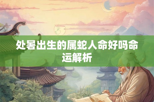 处暑出生的属蛇人命好吗命运解析 处暑出生的属蛇人命好吗命运解析
