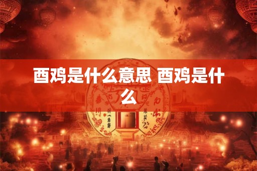 酉鸡是什么意思 酉鸡是什么