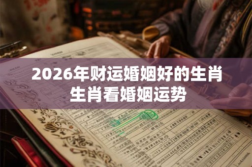 2026年财运婚姻好的生肖 生肖看婚姻运势