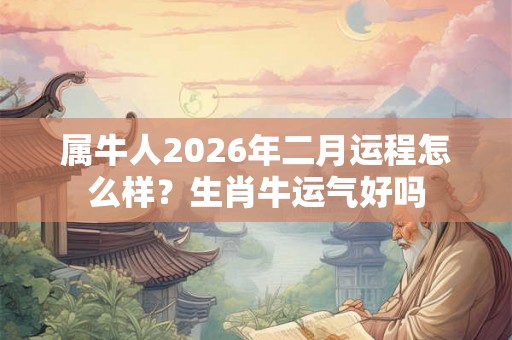 属牛人2026年二月运程怎么样？生肖牛运气好吗