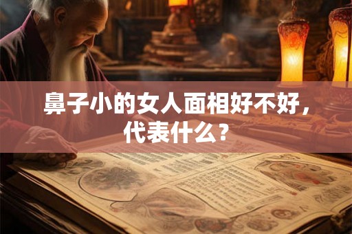鼻子小的女人面相好不好，代表什么？