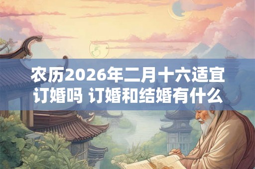 农历2026年二月十六适宜订婚吗 订婚和结婚有什么区别