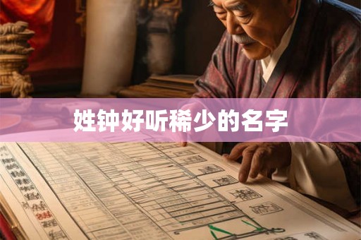 姓钟好听稀少的名字
