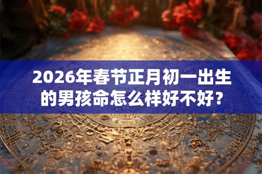 2026年春节正月初一出生的男孩命怎么样好不好？