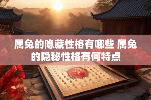 属兔的隐藏性格有哪些 属兔的隐秘性格有何特点