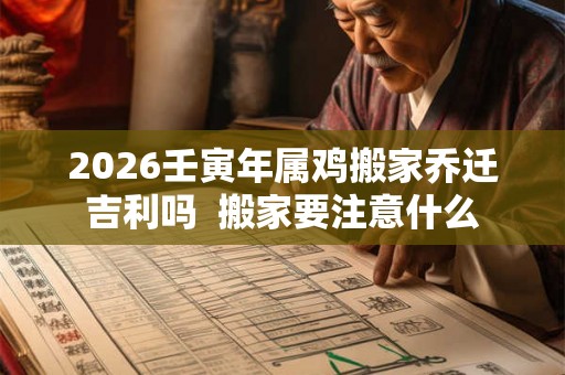 2026壬寅年属鸡搬家乔迁吉利吗  搬家要注意什么