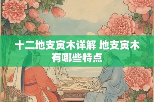 十二地支寅木详解 地支寅木有哪些特点