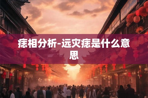 痣相分析-远灾痣是什么意思 痣相分析-远灾痣是什么意思