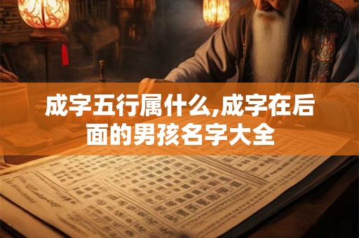 成字五行属什么,成字在后面的男孩名字大全