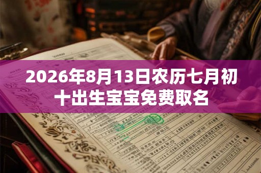 2026年8月13日农历七月初十出生宝宝免费取名