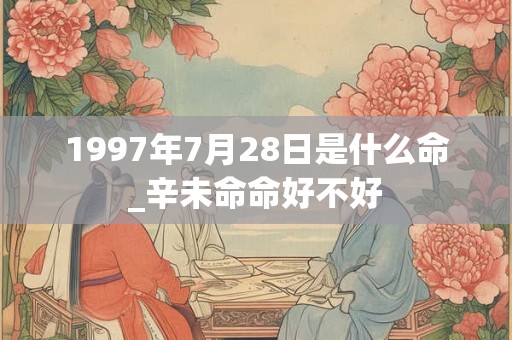1997年7月28日是什么命_辛未命命好不好