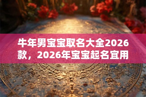 牛年男宝宝取名大全2026款，2026年宝宝起名宜用字