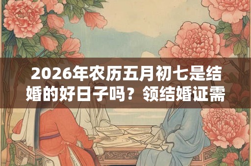 2026年农历五月初七是结婚的好日子吗？领结婚证需要准备什么？