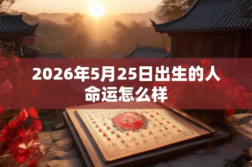 2026年5月25日出生的人命运怎么样