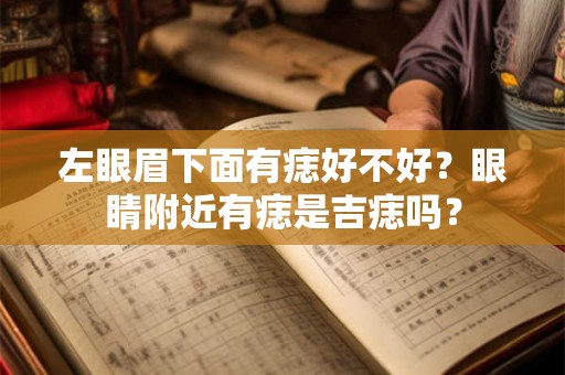 左眼眉下面有痣好不好？眼睛附近有痣是吉痣吗？