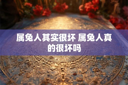 属兔人其实很坏 属兔人真的很坏吗