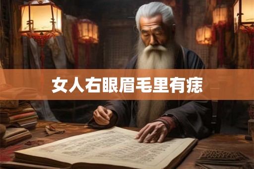 女人右眼眉毛里有痣