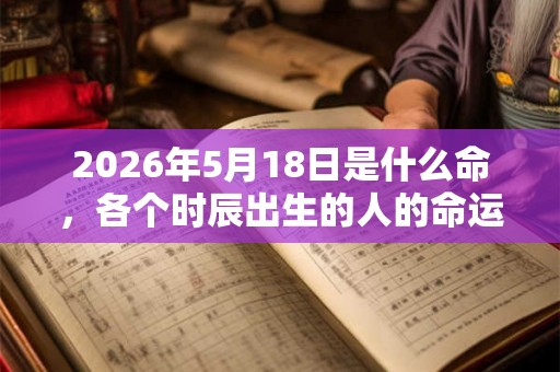 2026年5月18日是什么命，各个时辰出生的人的命运