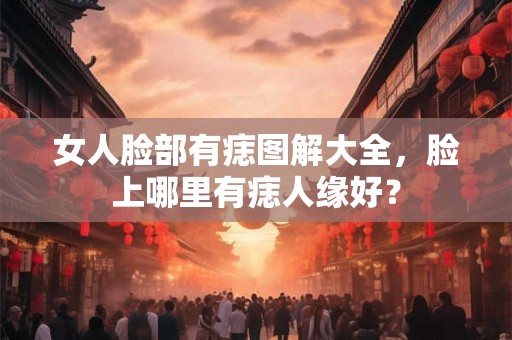 女人脸部有痣图解大全，脸上哪里有痣人缘好？