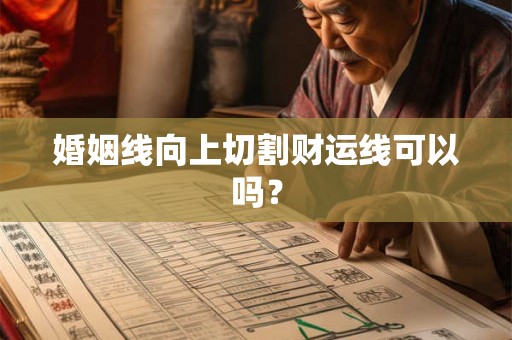 婚姻线向上切割财运线可以吗？