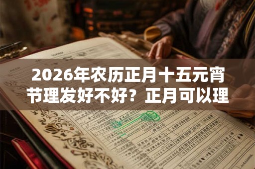 2026年农历正月十五元宵节理发好不好？正月可以理发吗？