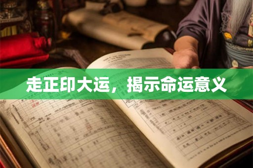 走正印大运，揭示命运意义
