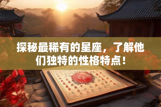 探秘最稀有的星座，了解他们独特的性格特点！