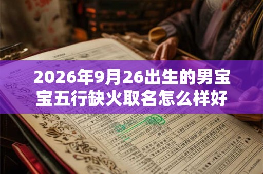 2026年9月26出生的男宝宝五行缺火取名怎么样好
