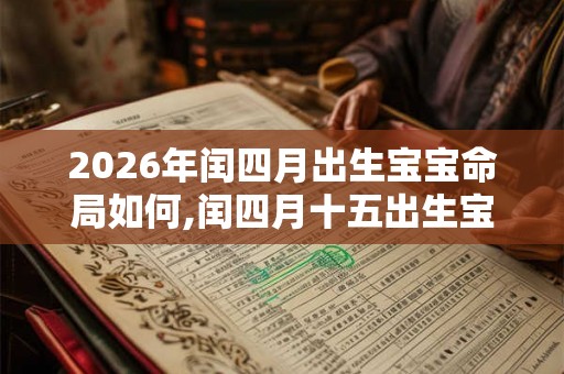2026年闰四月出生宝宝命局如何,闰四月十五出生宝宝好吗