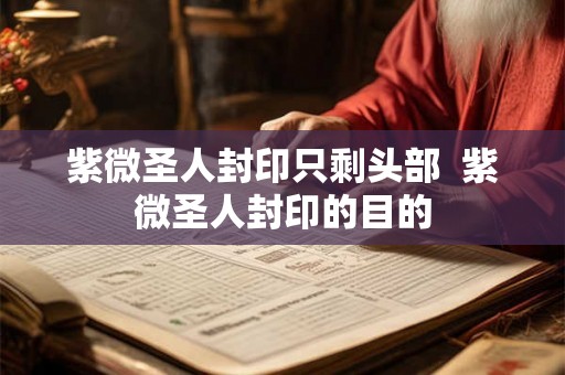 紫微圣人封印只剩头部  紫微圣人封印的目的