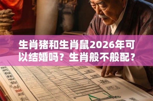 生肖猪和生肖鼠2026年可以结婚吗？生肖般不般配？