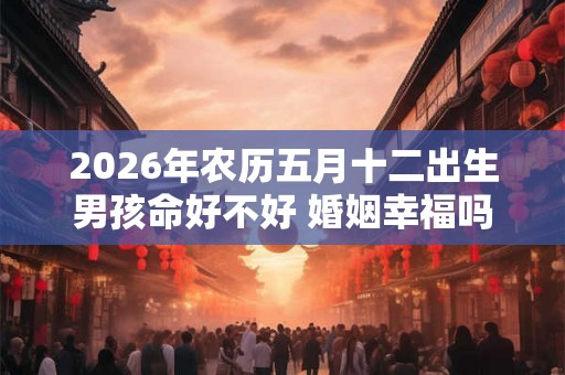 2026年农历五月十二出生男孩命好不好 婚姻幸福吗