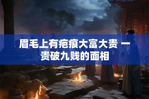 眉毛上有疤痕大富大贵 一贵破九贱的面相