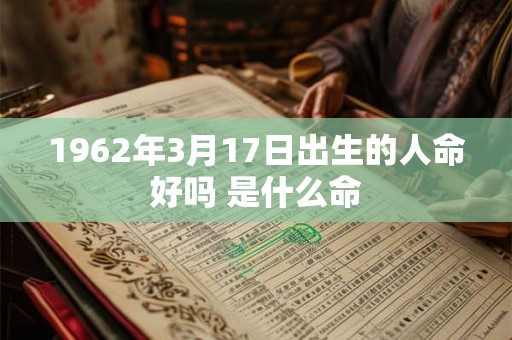 1962年3月17日出生的人命好吗 是什么命