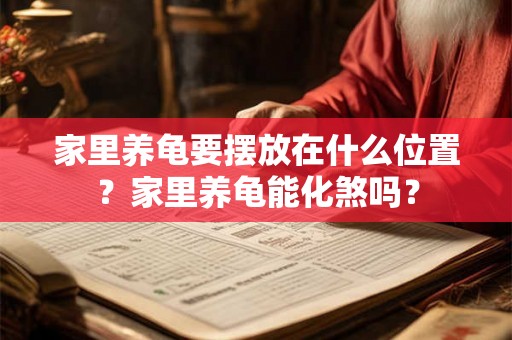 家里养龟要摆放在什么位置？家里养龟能化煞吗？