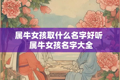 属牛女孩取什么名字好听  属牛女孩名字大全