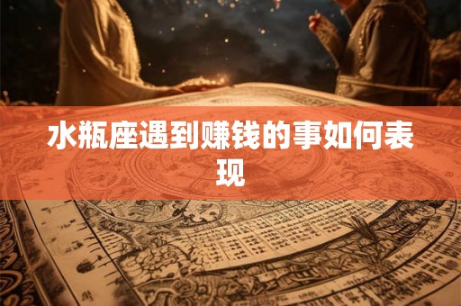 水瓶座遇到赚钱的事如何表现