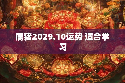 属猪2029.10运势 适合学习