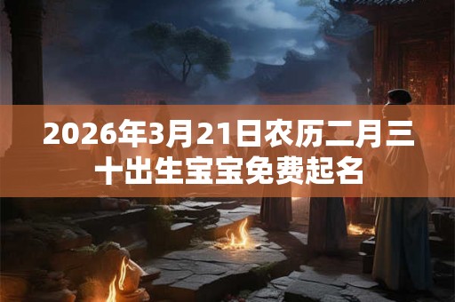 2026年3月21日农历二月三十出生宝宝免费起名