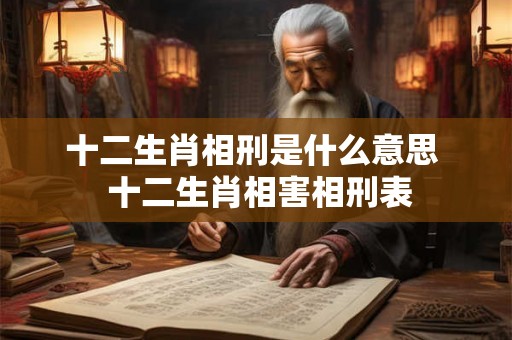 十二生肖相刑是什么意思  十二生肖相害相刑表