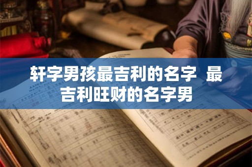 轩字男孩最吉利的名字  最吉利旺财的名字男