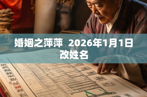 婚姻之萍萍  2026年1月1日改姓名