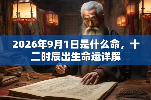 2026年9月1日是什么命，十二时辰出生命运详解