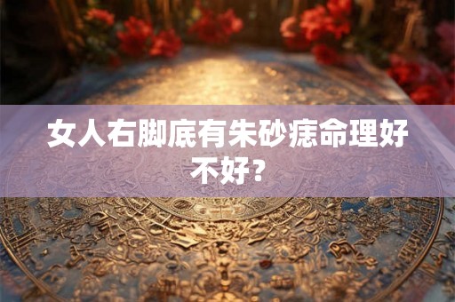 女人右脚底有朱砂痣命理好不好？
