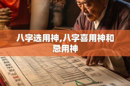 八字选用神,八字喜用神和忌用神