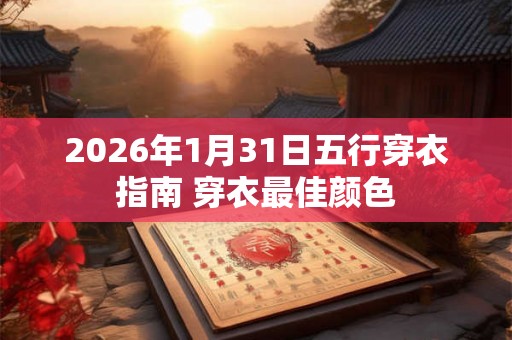 2026年1月31日五行穿衣指南 穿衣最佳颜色