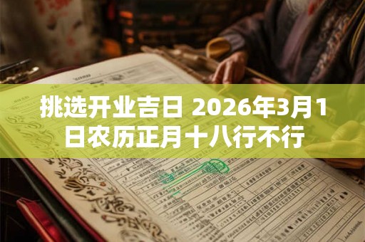 挑选开业吉日 2026年3月1日农历正月十八行不行