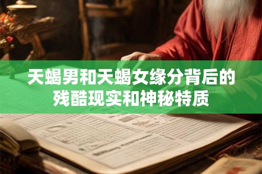 天蝎男和天蝎女缘分背后的残酷现实和神秘特质 天蝎男和天蝎女缘分背后的残酷现实和神秘特质